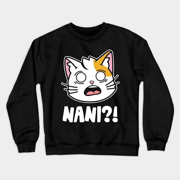 Nani Japanese Anime Manga Cat Crewneck Sweatshirt by Teewyld